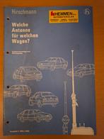 Boekje Hirschmann welke antenne hoort bij welke auto (1989), Auto diversen, Verzenden