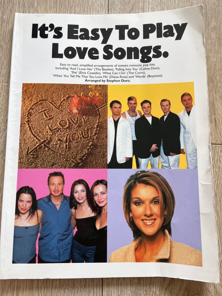 It's Easy To Play Love Songs Piano Boek, Gebruikt, Ophalen of Verzenden, Thema, Piano