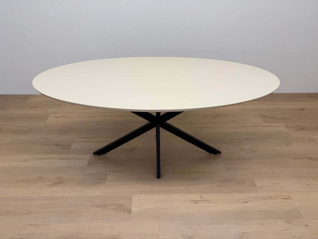 Ovale eettafel Fenix Beige Luxor 180x90 - Direct Leverbaar