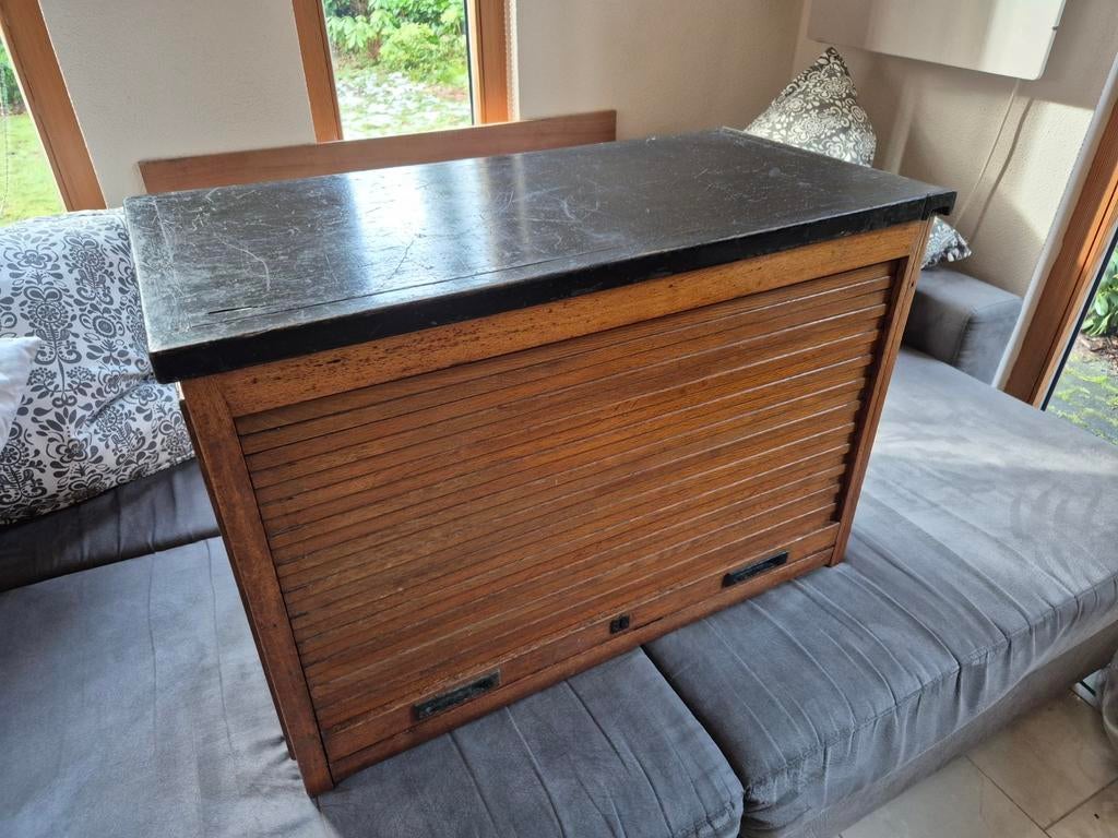 PTT Post Antieke Industriële Roldeurkast Periode 1920 -1940, Ophalen, Gebruikt, Eikenhout, 50 tot 100 cm