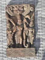 Gesneden houten paneel van Maha Devi, India, 19e eeuw, Ophalen of Verzenden