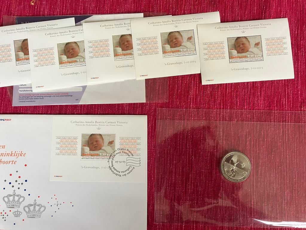 Nederland thema Prinses Amalia zegels en munt, Postzegels en Munten, Postzegels | Nederland, Ophalen of Verzenden