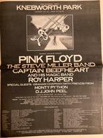 Paginagrote A3 advertentie PINK FLOYD Knebworth concert, Ophalen of Verzenden