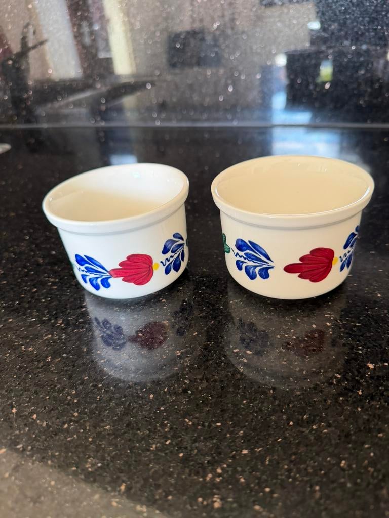 Boerenbont Set van 2 parafour schaaltjes 9,5cm, Huis en Inrichting, Keuken | Servies, Ophalen of Verzenden, Aardewerk, Boerenbont