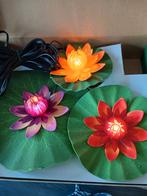 Drijvende water lelies met verlichting nog nieuw in doos, Tuin en Terras, Ophalen, Nieuw, Waterornament