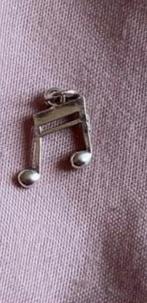 Zilveren bedel kettinghanger muzieknoten voor bedelarmband, Overige merken, Ophalen of Verzenden, Zo goed als nieuw, 4 bedels of meer