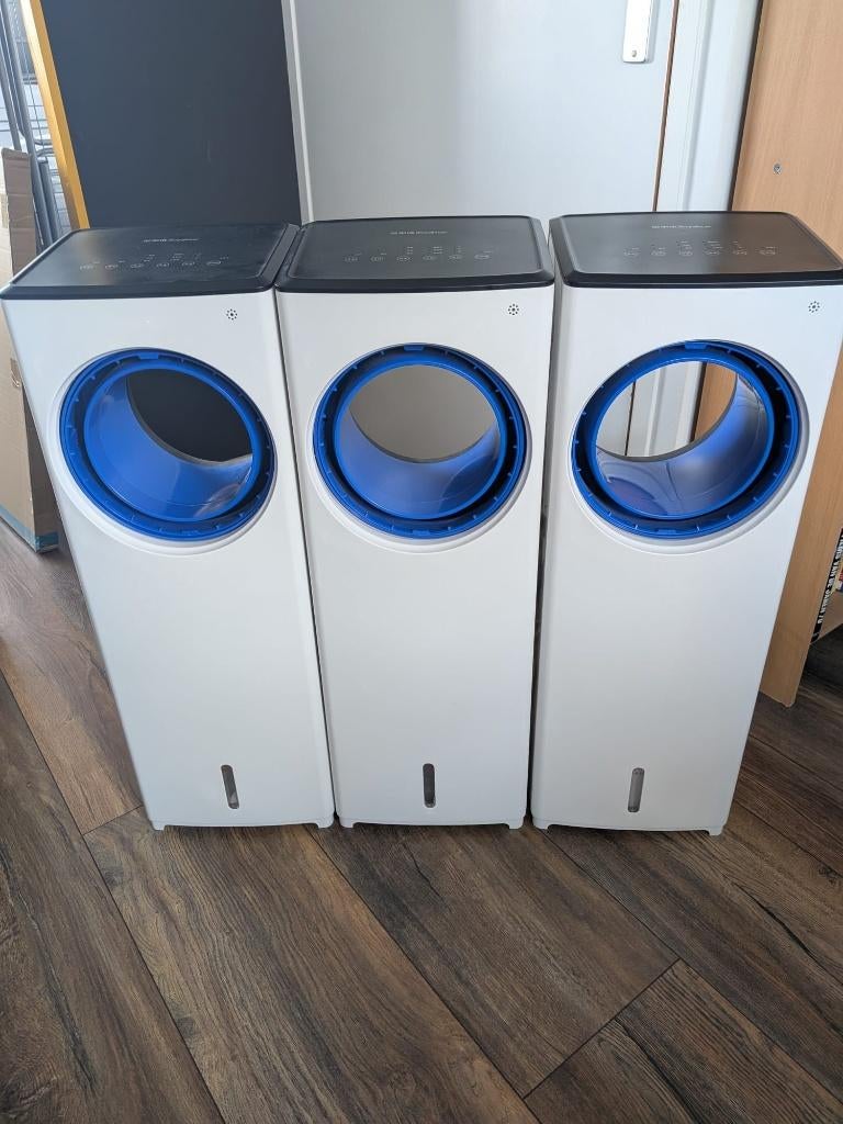Drie airco koeltorens met afstandsbediening, Ophalen, Timer, Minder dan 60 m³, 3 snelheden of meer