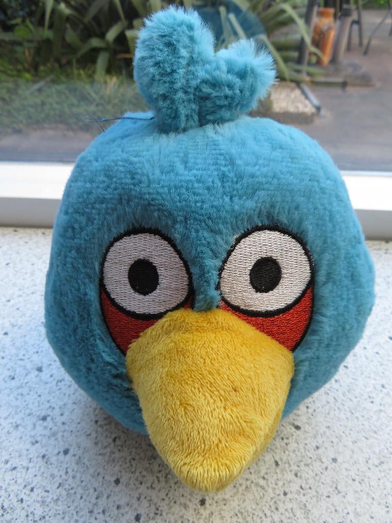 Blauwe Vogel Blue Bird merk Angry Birds omtrek ca 38 cm, Ophalen of Verzenden, Zo goed als nieuw, Overige typen, Wasbaar