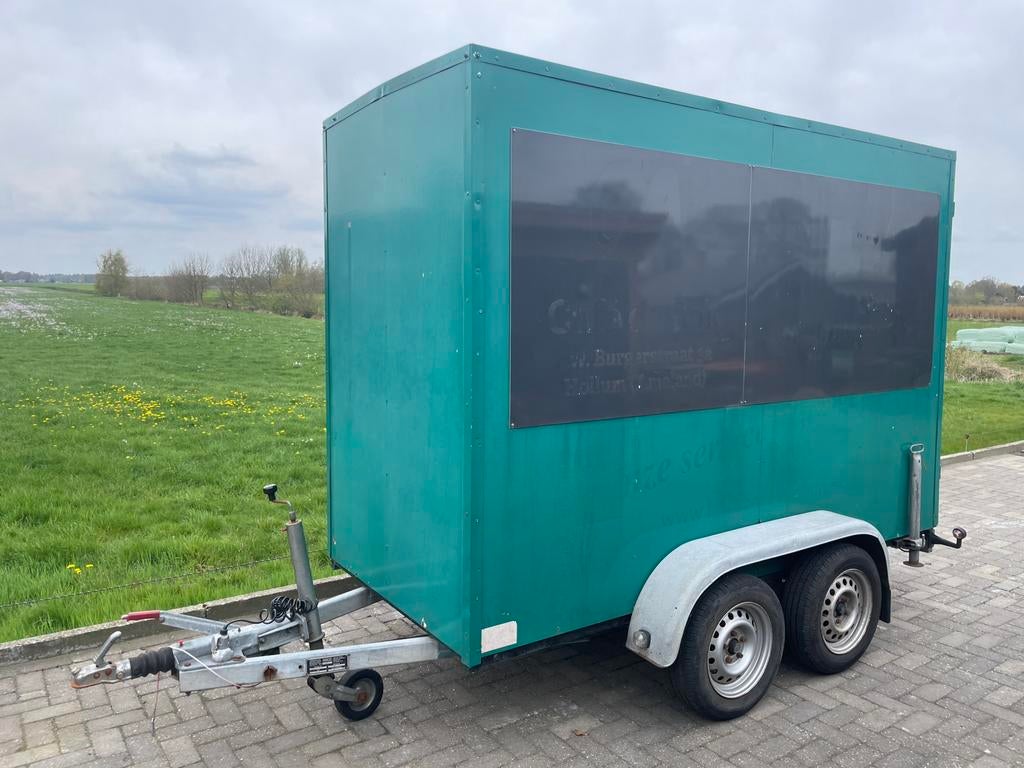 Hoca gesloten tandemasser aanhanger 290x125x200cm 2000KG, Auto diversen, Aanhangers en Bagagewagens, Ophalen, Zo goed als nieuw