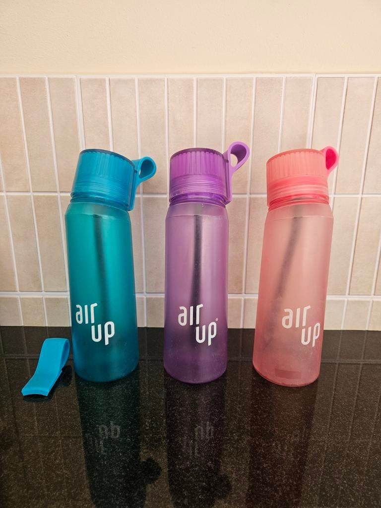 3 Air up flessen incl 6 pods, Sport en Fitness, Bidons, Ophalen of Verzenden, Zo goed als nieuw