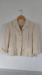 Max Mara Linnen Blazer Maat 38 - Crème, Maat 38/40 (M), Beige, Max Mara, Ophalen of Verzenden