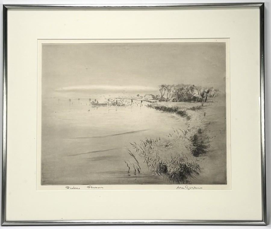 1268. Ets, Abe Gerlsma – "Fiskers Fluessen", ca.1981, Ophalen of Verzenden