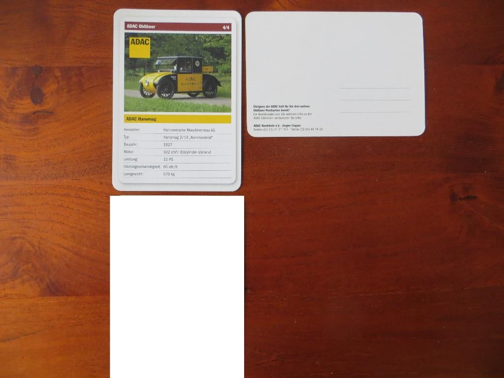 ADAC ansichtkaart: Hanomag Kommissbrot, Boeken, Auto's | Folders en Tijdschriften, Ophalen of Verzenden, Nieuw, Overige merken
