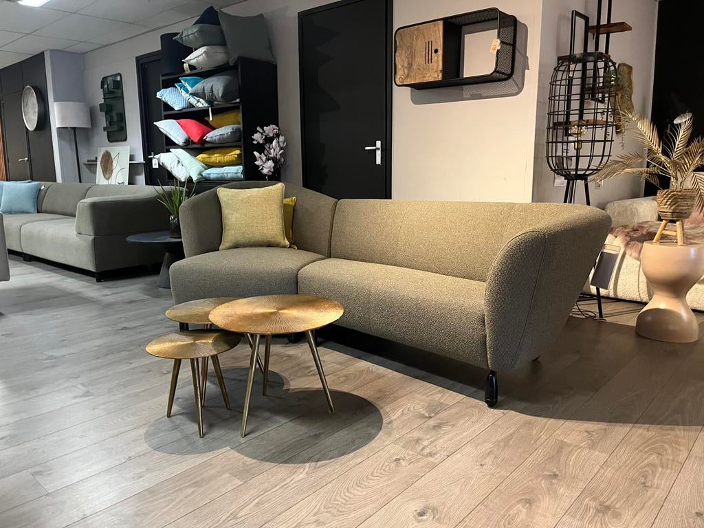 Leolux Pupilla ploegstof Monza, Hoekbank, Driepersoons, 75 tot 100 cm, Ophalen of Verzenden