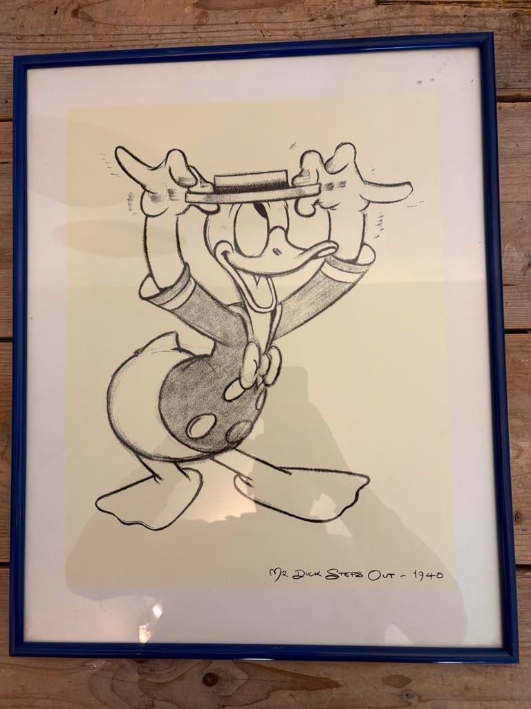 Ets/Printdruk Walt Disney ‘Donald Duck’ 40x50 cm., Ophalen of Verzenden