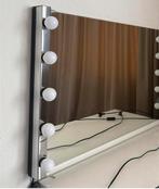 Kaptafel spiegel met verlichting - IKEA Musik, Gebruikt, Metaal of Aluminium, Minder dan 100 cm, 50 tot 100 cm