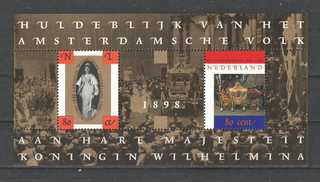 107 L Postfris Blok 1778 Gouden koets 1998, Postzegels en Munten, Postzegels | Nederland, Verzenden, Na 1940, Postfris