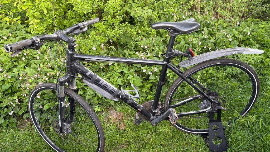 Cube curve heren fiets met standaard, Fietsen en Brommers, Fietsen | Heren | Sportfietsen en Toerfietsen, 28 inch, Gebruikt, Vering