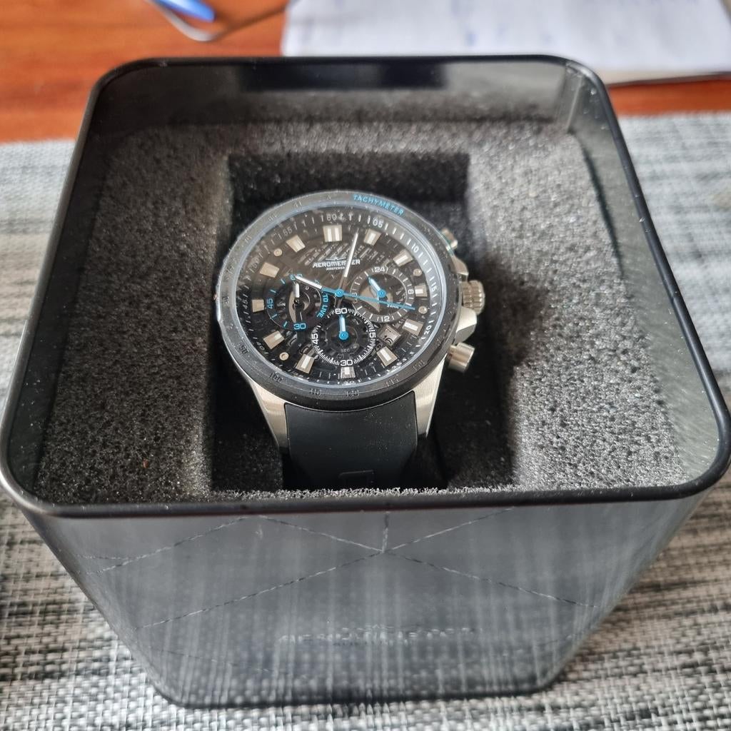 Aeromeister Amsterdam horloge, Sieraden, Tassen en Uiterlijk, Horloges | Heren, Overige merken, Staal, Polshorloge, Nieuw