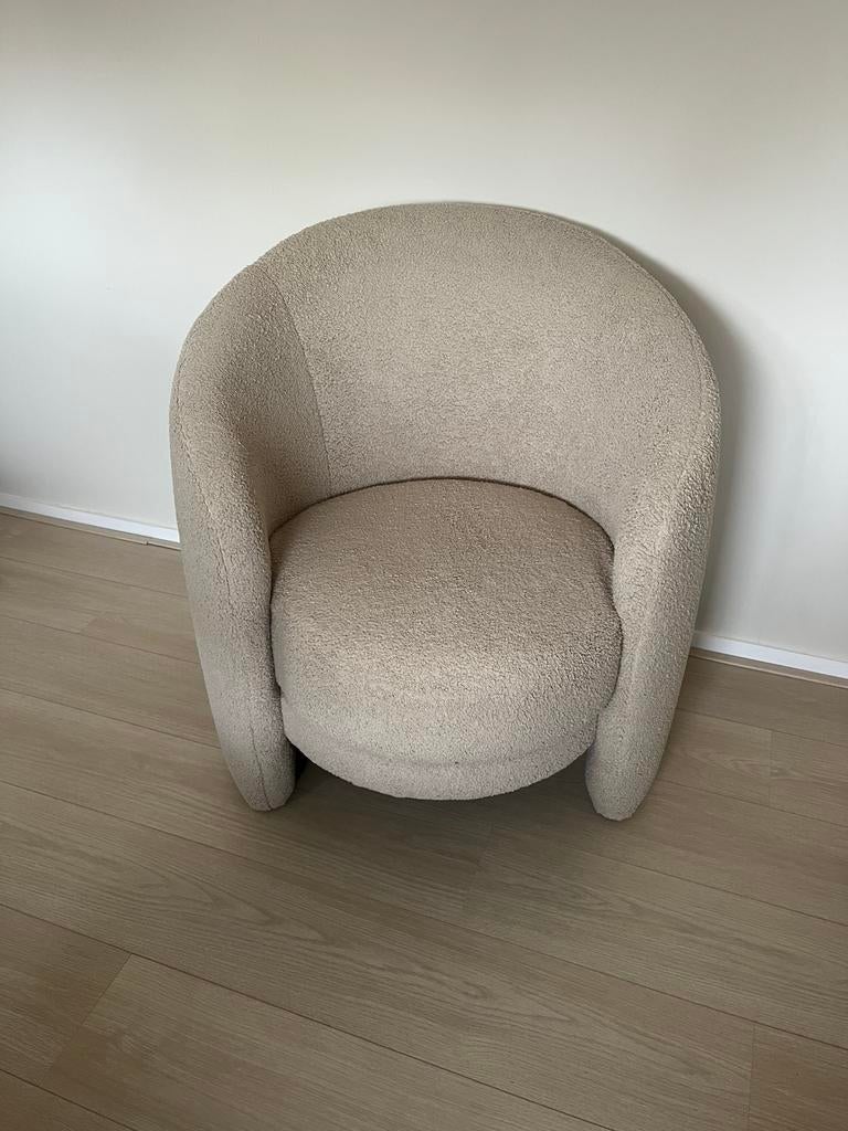 Richmond teddy fauteuil zandkleur, Ophalen, Zo goed als nieuw, 75 tot 100 cm, 50 tot 75 cm