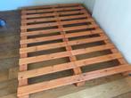 Palletbed, Ophalen, Bruin, 140 cm, Zo goed als nieuw