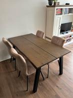 Jysk Skovlunde eettafel donker eiken 90x160 cm zgan, Ophalen, Eikenhout, 50 tot 100 cm, Zo goed als nieuw