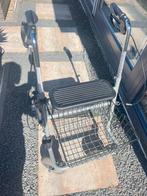 Zgan Drive stabiele rollator grijs met mandje en stokhouder, Ophalen, Inklapbaar, Zo goed als nieuw, Duwrolstoel