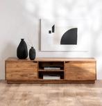 TV Cabinet with Shelf – Solid Acacia Wood (Sklum), Ophalen, 200 cm of meer, 50 tot 100 cm, Zo goed als nieuw
