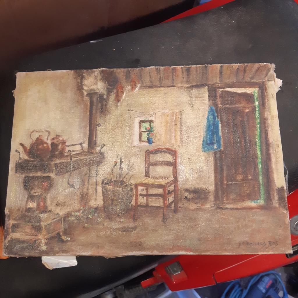 Oud Hollands tafereel schilderij, Antiek en Kunst, Kunst | Schilderijen | Klassiek, Ophalen