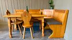 Originele echte Duitse eethoek oostenrijkse hoekzit klepbank, Ophalen, Inclusief barstoelen, Zo goed als nieuw, Nvt