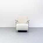 1x Leolux Scylla crême stof met motief (maze) - lage rug, Niet ingevuld, Niet ingevuld, Leer, Ophalen of Verzenden