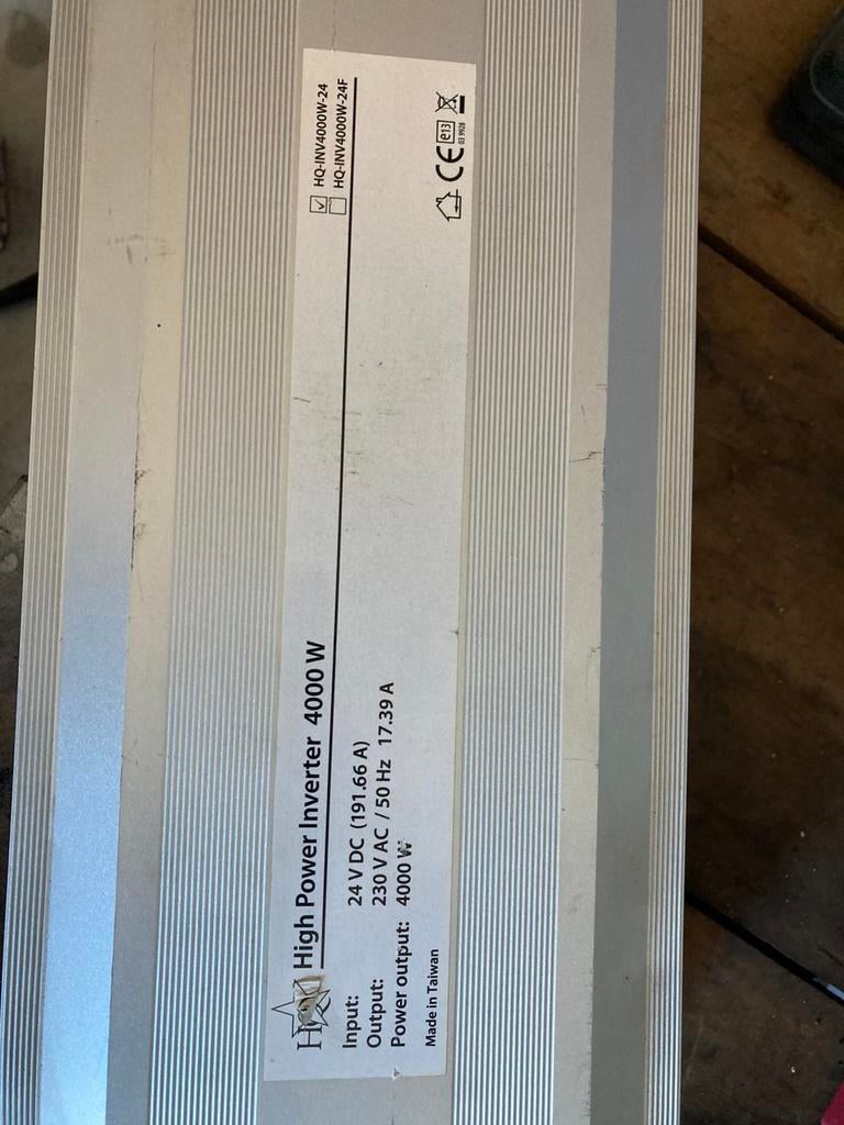 Omvormer 24/4000wat synes, Ophalen, Nieuw, Elektra en Verlichting, Zeilboot of Motorboot