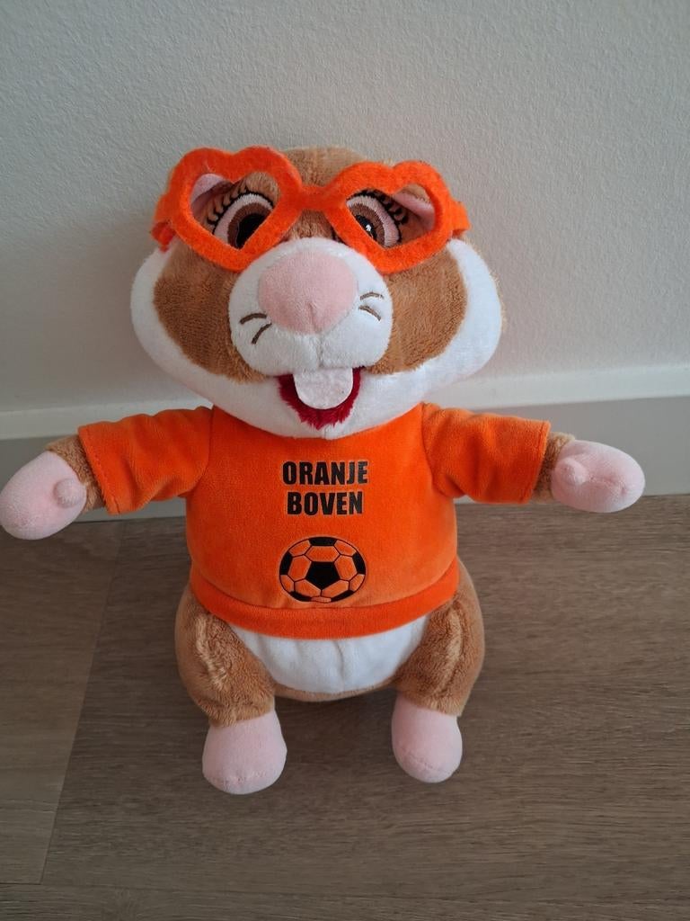 Knuffel hamster oranje boven AH Albert Heijn bril L1158, Kinderen en Baby's, Speelgoed | Knuffels en Pluche, Ophalen of Verzenden