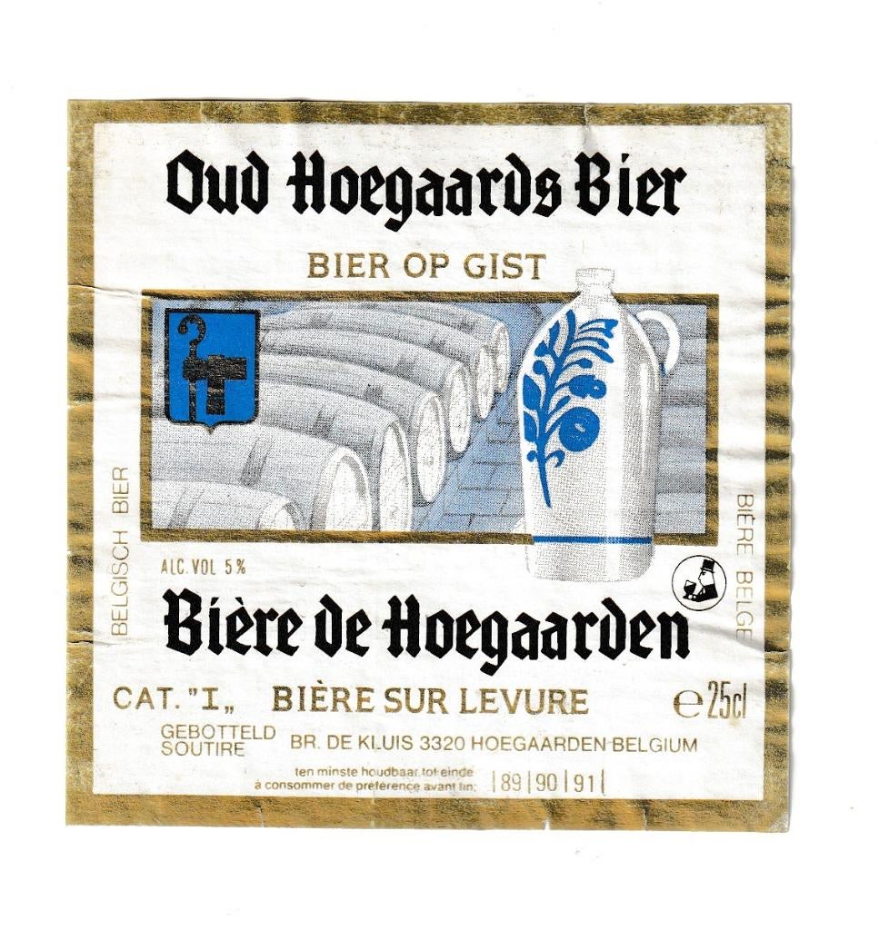 Bieretiket Brouwerij De Kluis, Hoegaarden -  België, Verzamelen, Biermerken, Ophalen of Verzenden, Zo goed als nieuw, Overige typen