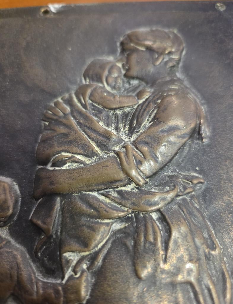 Bronzen plaquette naar Philip Sadée, Ophalen of Verzenden, Brons