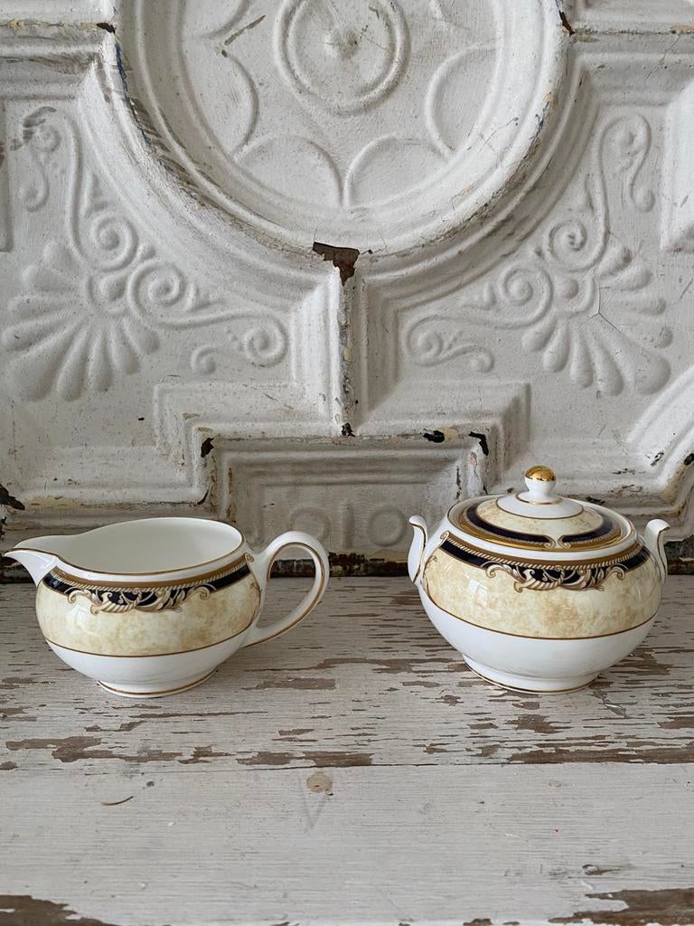 Roomstel Wedgwood Cornucopia suikerpot melkkan, Huis en Inrichting, Keuken | Servies, Overige typen, Nieuw, Ophalen of Verzenden