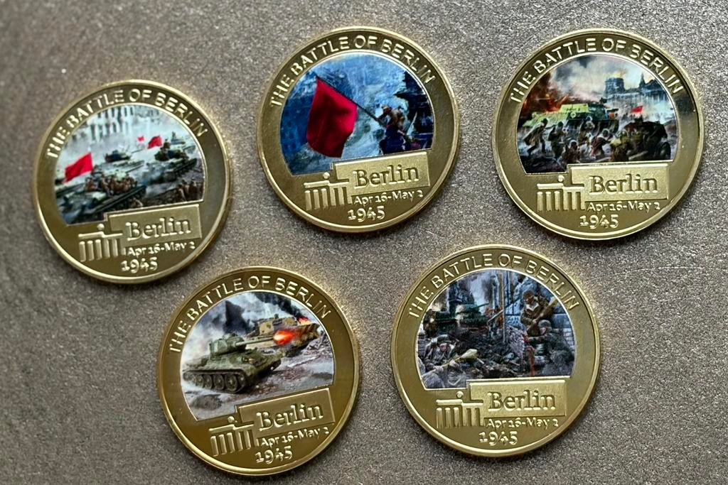 US Army collection battle of Berlin WW2 coins, Verzamelen, Ophalen of Verzenden, Amerika