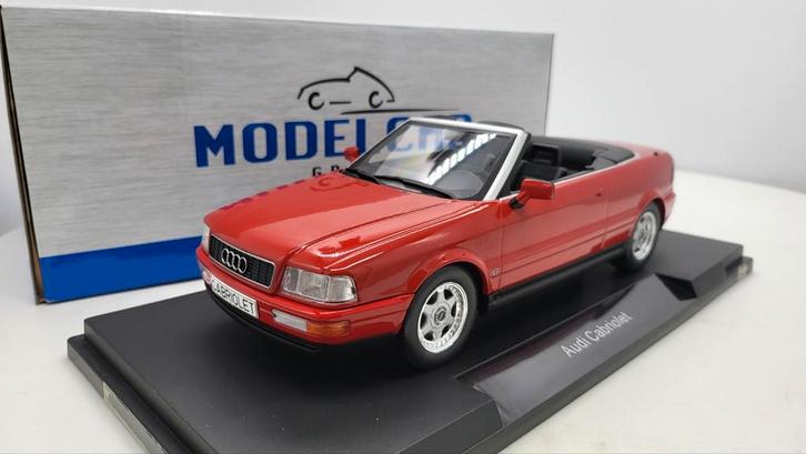 Audi Cabriolet Rood 1991, Hobby en Vrije tijd, Modelauto's | 1:18, Nieuw, Overige merken, Ophalen of Verzenden