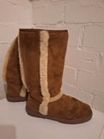 Bruine Hoge Laarzen met Bontrand - Maat Onbekend, Kleding | Dames, Hoge laarzen, Bruin, Ophalen of Verzenden, Onbekend