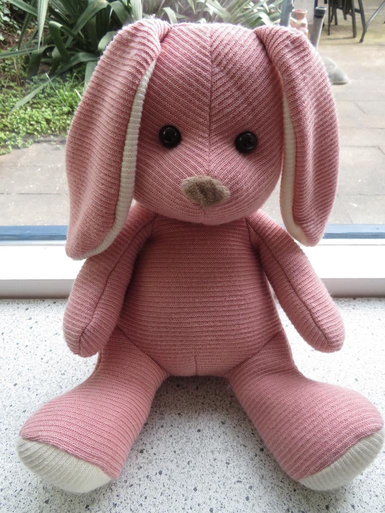 Konijn van Hema oudroze met wit/crème kleurig, Hema, Konijn, Ophalen of Verzenden, Zo goed als nieuw