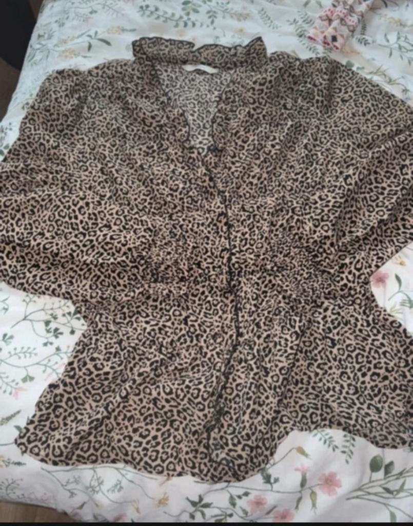 Panter print blouse L, Ophalen of Verzenden, Zo goed als nieuw