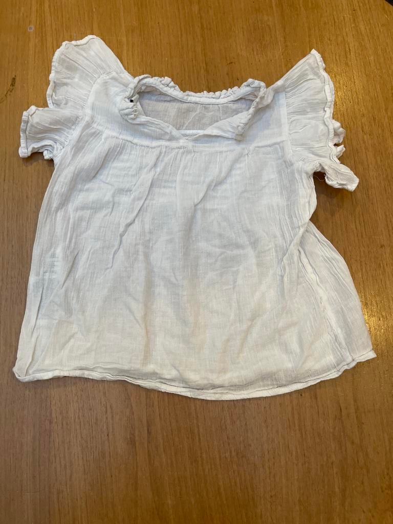 Wit meisjes shirt maat 122/128, Ophalen, Gebruikt, Meisje, Shirt of Longsleeve