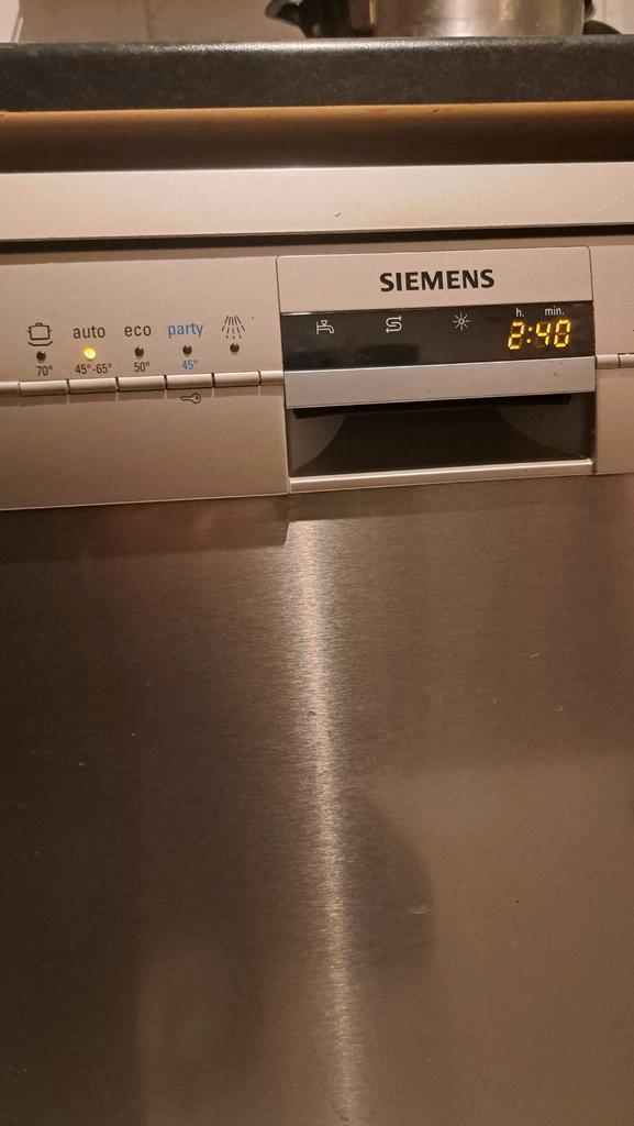 Siemens vaatwasser grijs Party Programma, Witgoed en Apparatuur, Vaatwasmachines, Ophalen of Verzenden