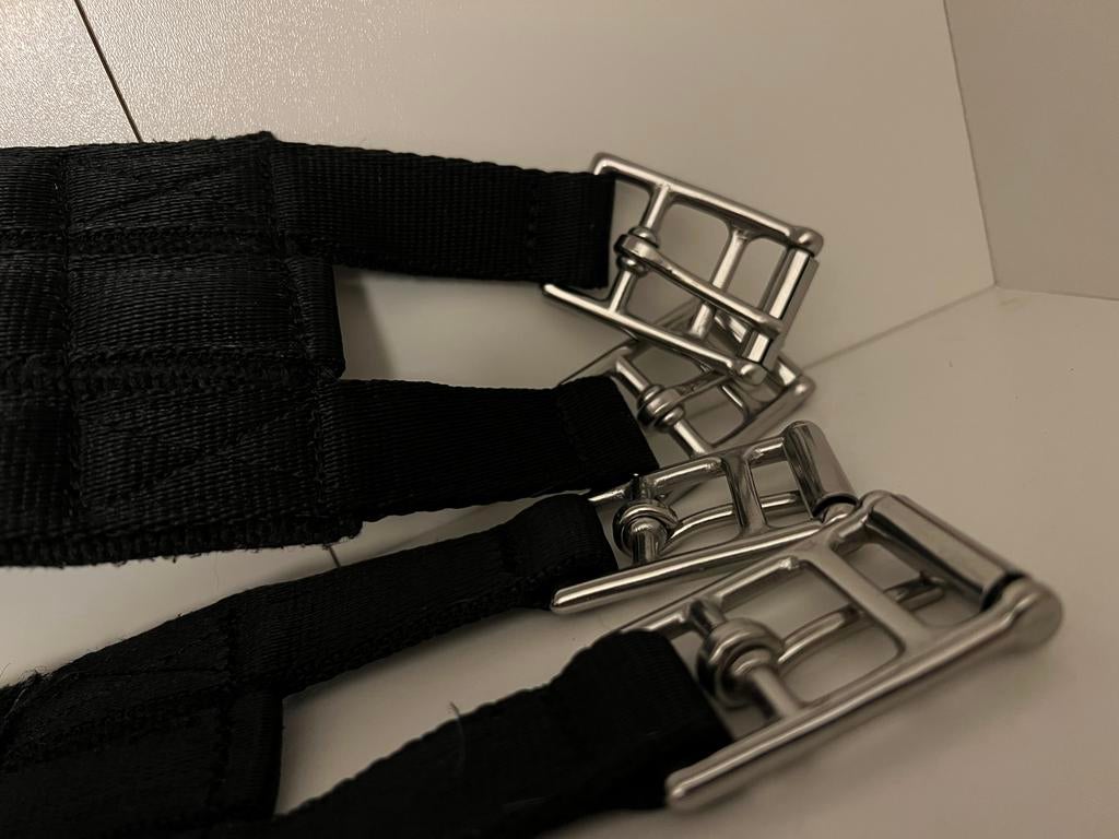 ZGAN Singel Barato Rolgespen Zwarte Singel 100 Nylon Zwart, Ophalen of Verzenden, Zo goed als nieuw, Overige soorten