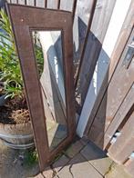 Decoratieve spiegel met roestbruine metalen lijst, Ophalen, Minder dan 50 cm, Gebruikt, 100 tot 150 cm
