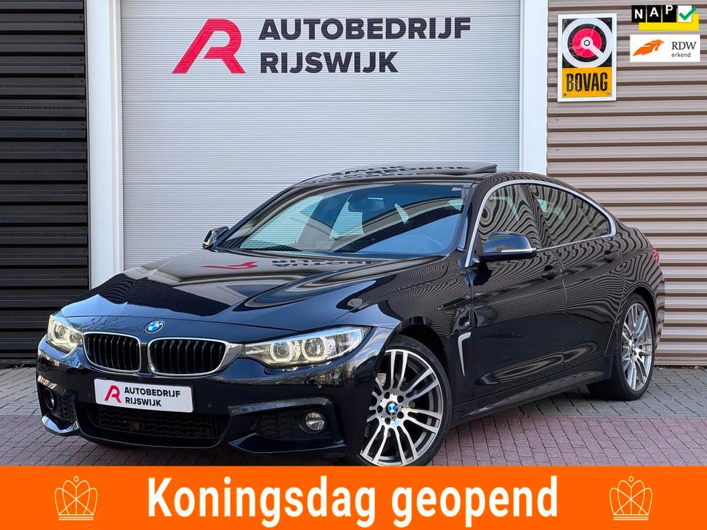 BMW 4-serie Gran Coupé 420i High Executive H&K/Leer/Dak/Cam, Auto's, BMW, Automaat, 1998 cc, Achterwielaandrijving, Gebruikt