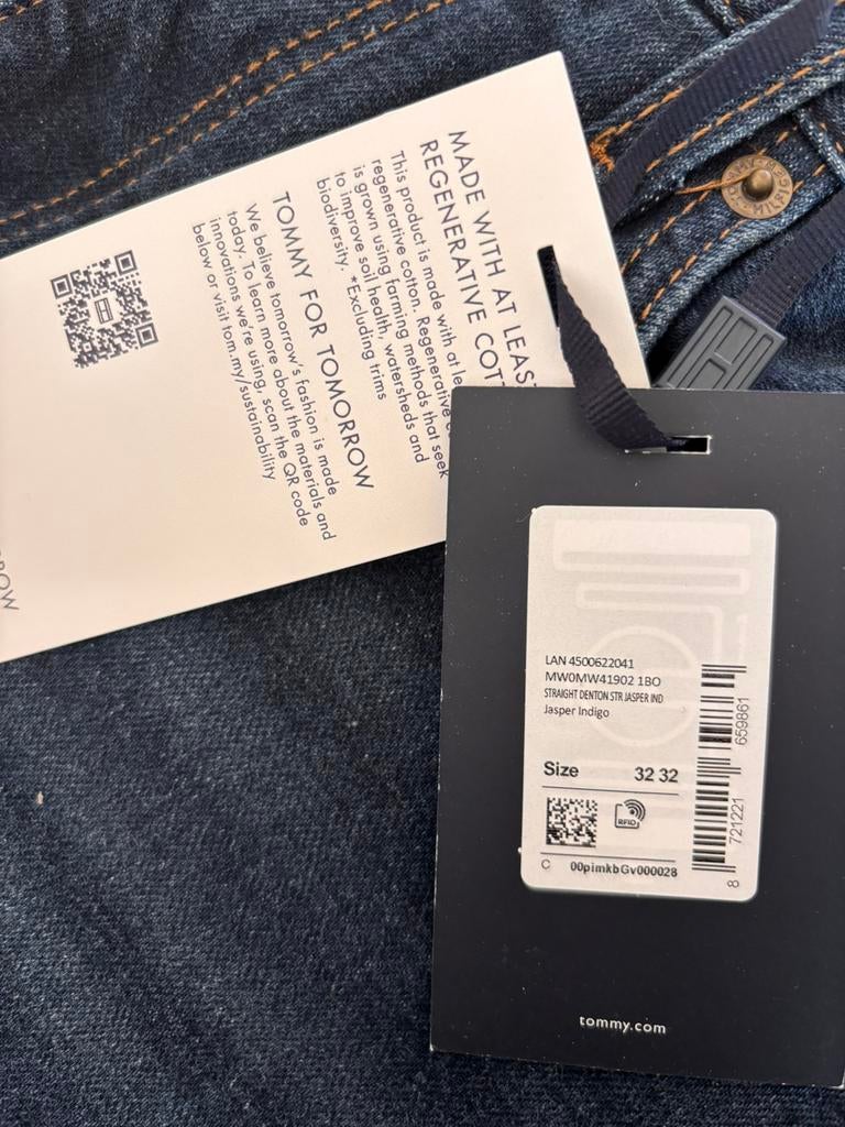 Nieuwe Heren Tommy Hilfiger jeans, Ophalen of Verzenden, Zo goed als nieuw, Blauw, W32 (confectie 46) of kleiner