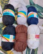6 bollen katoen verschillende kleuren, Ophalen of Verzenden, Nieuw, Breien of Haken, Wol of Garen