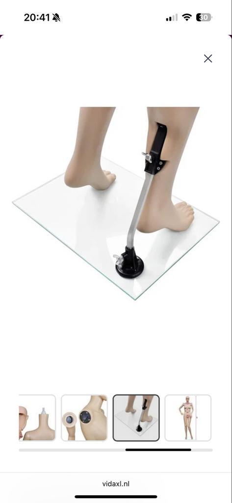 Vrouwelijke etalagepop met glazen voet - Huidskleur, Kleding | Dames, Gelegenheidskleding, Ophalen of Verzenden