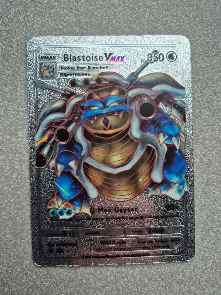 Blastoise VMAX Fan Card, Ophalen of Verzenden, Zo goed als nieuw, Losse kaart